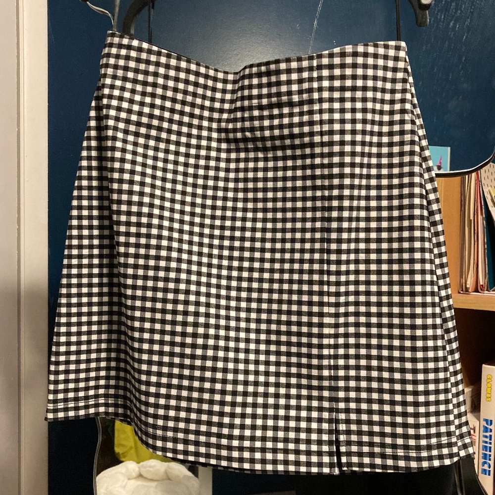 Topshop Gingham Mini Skirt